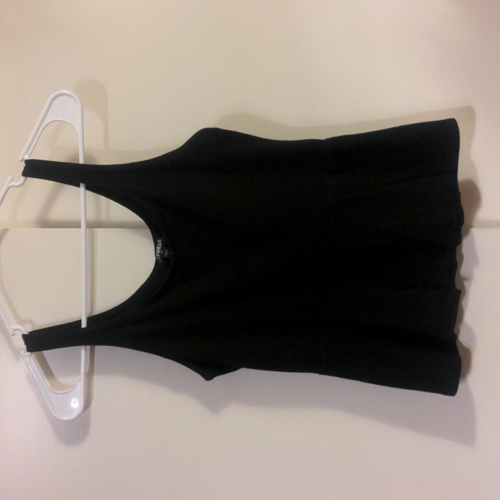 Flared Black Tank Top